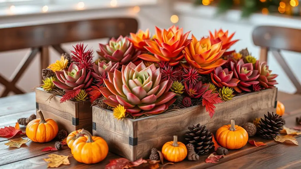 autumn succulent decor ideas