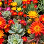 beautiful flowering garden succulents