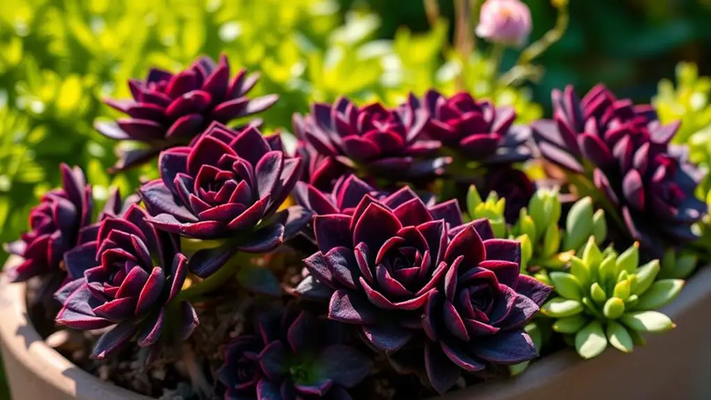 black rose succulent plant