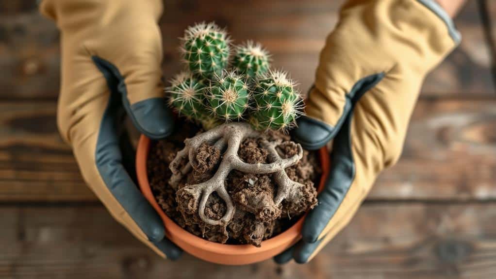 cactus removal from pot