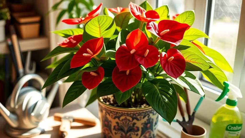 caring for anthurium plants