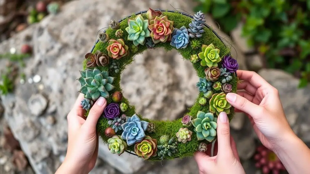 create the holiday wreath