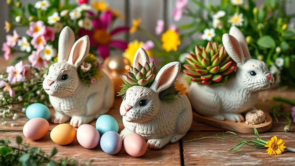 decorative bunny planters collection