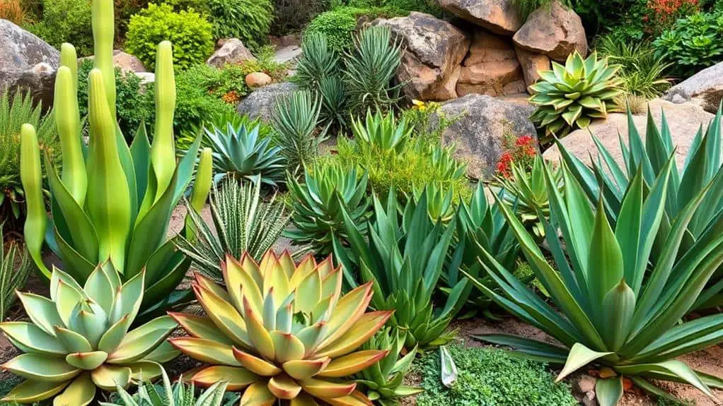 diverse succulent plant types