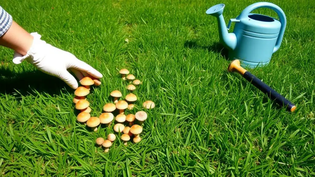 eliminate yard mushrooms effectively