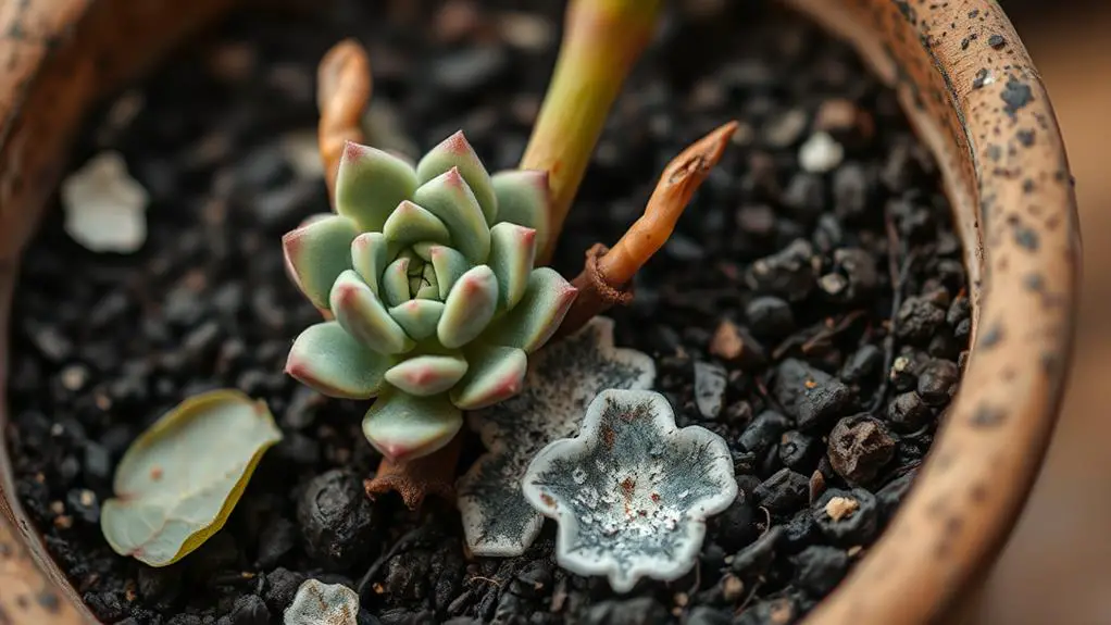 fungal growth in soil