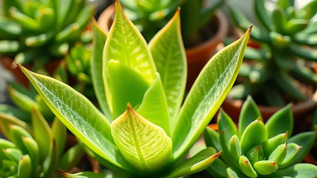 haworthia plant with window