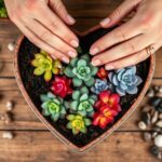 heart shaped succulent arrangement guide