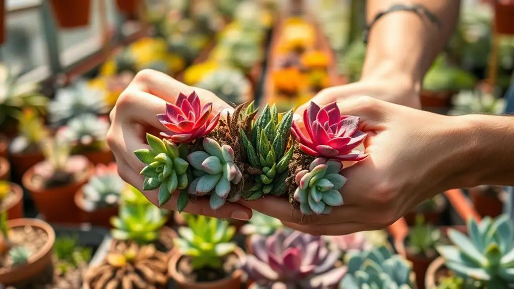 hybrid succulent creation process