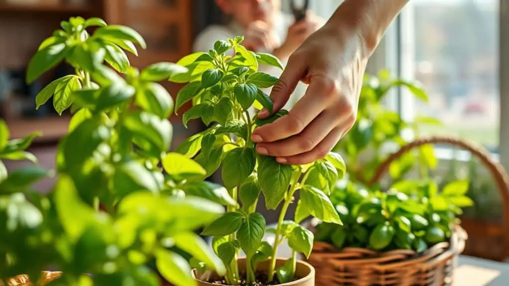 trimming and collecting crops