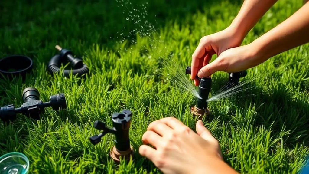 install irrigation system components