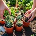 moving succulents outdoors safely