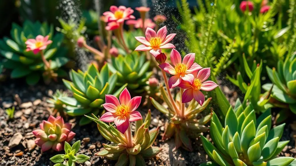 nurturing flowering succulent plants