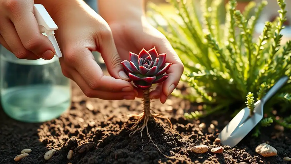 nurturing young plant growth