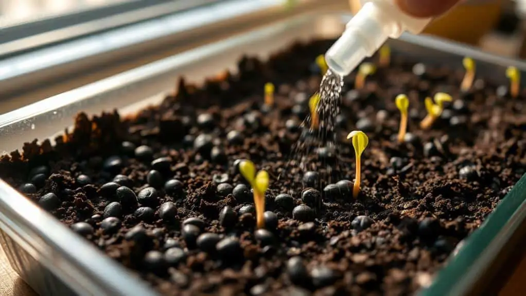 observing seed growth progress