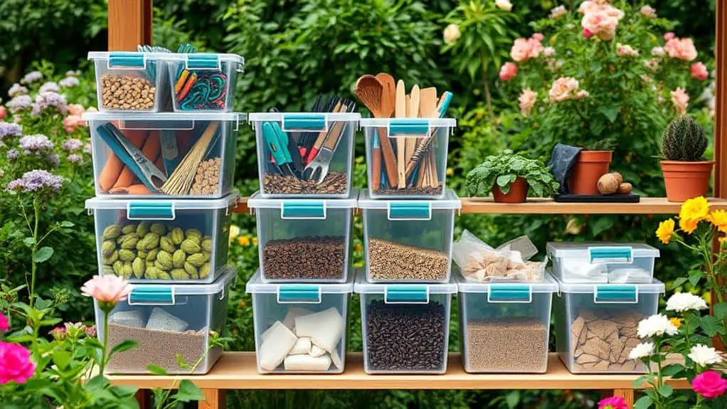 organize with transparent containers