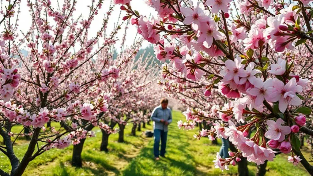 pesticide application in bloom