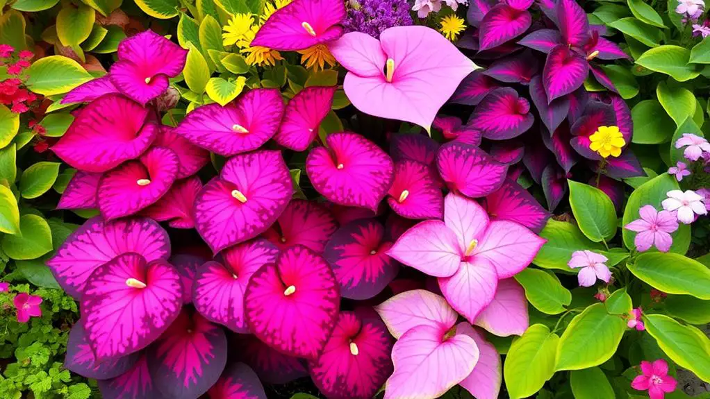 pink foliage garden plants