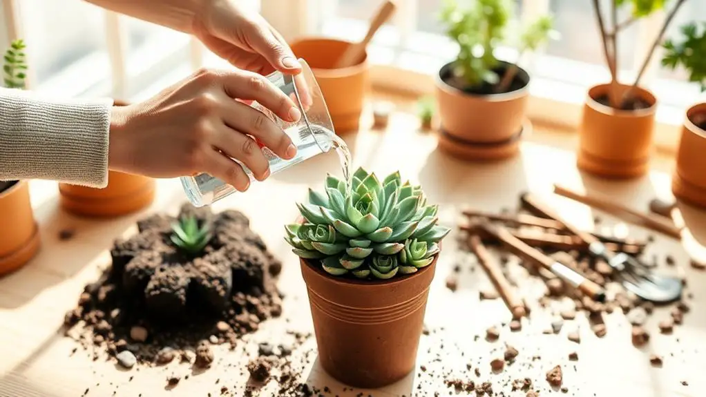 post repotting plant maintenance