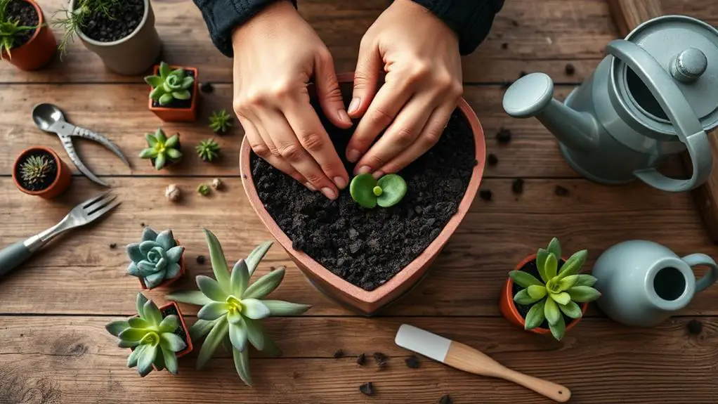 prepare the garden planter