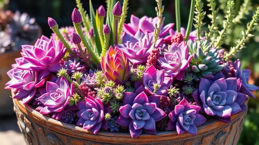 purple succulents for gardens