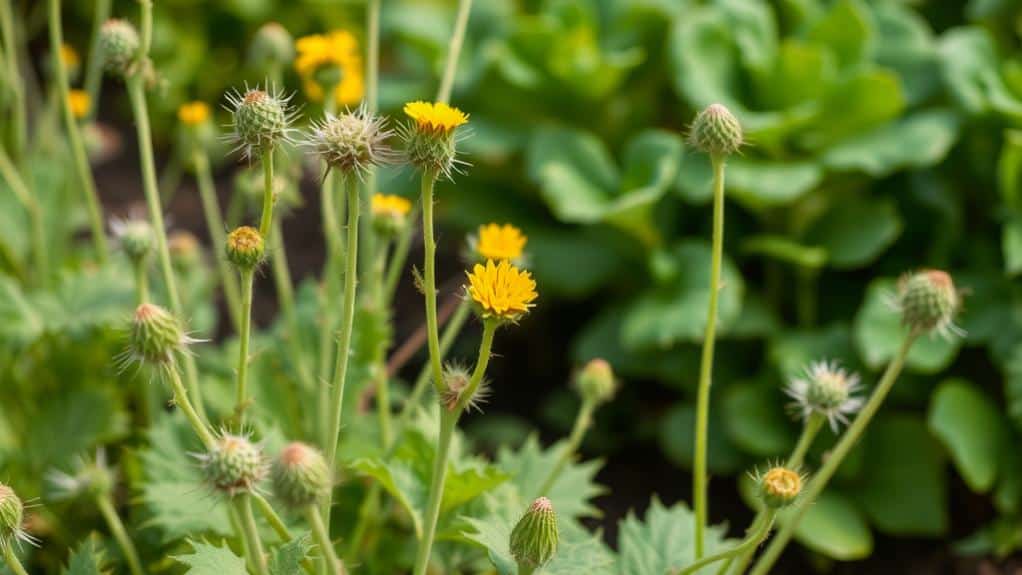 recognizing prickly lettuce characteristics