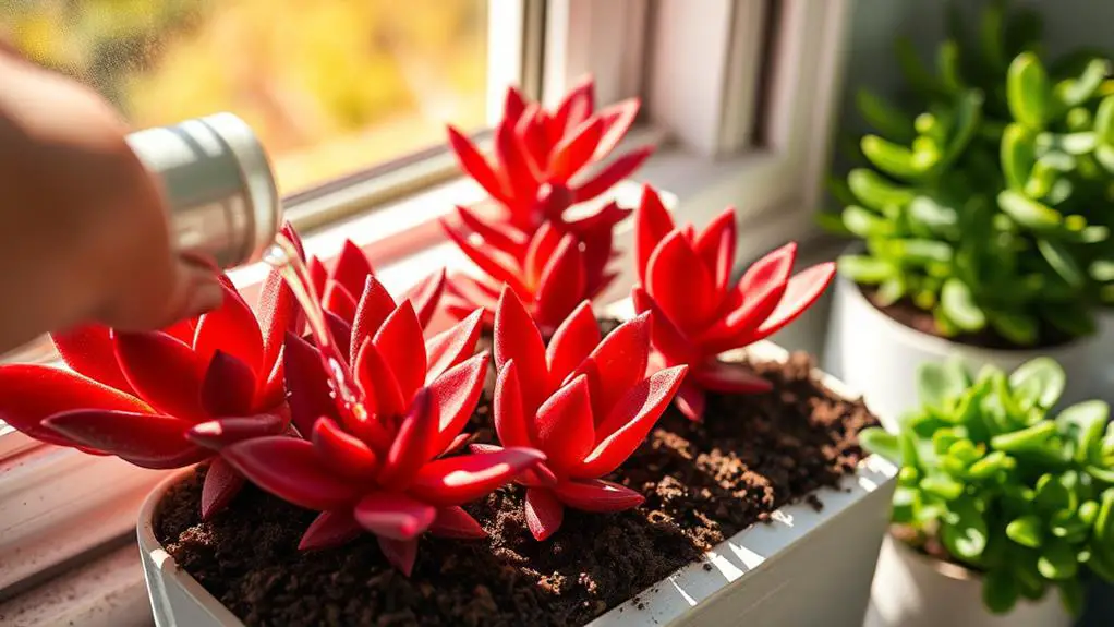 red succulents care guide