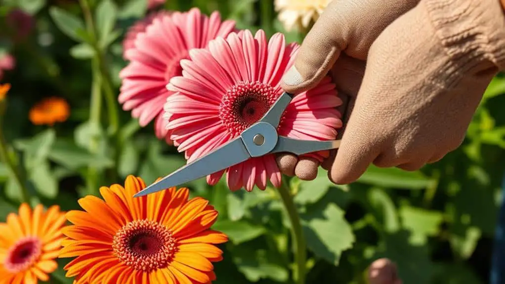 removing spent flower blooms