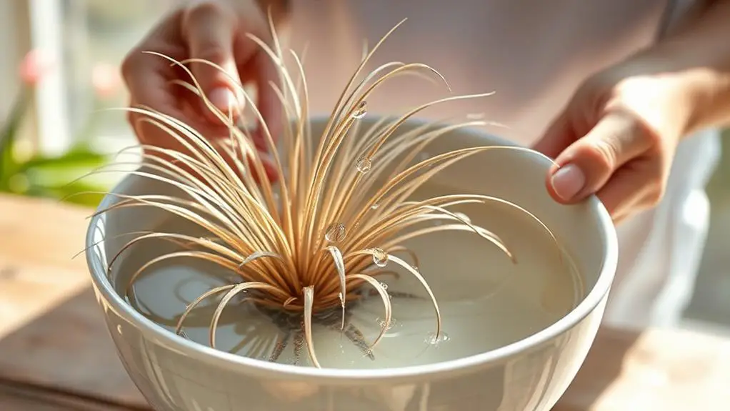 revive dehydrated air plants