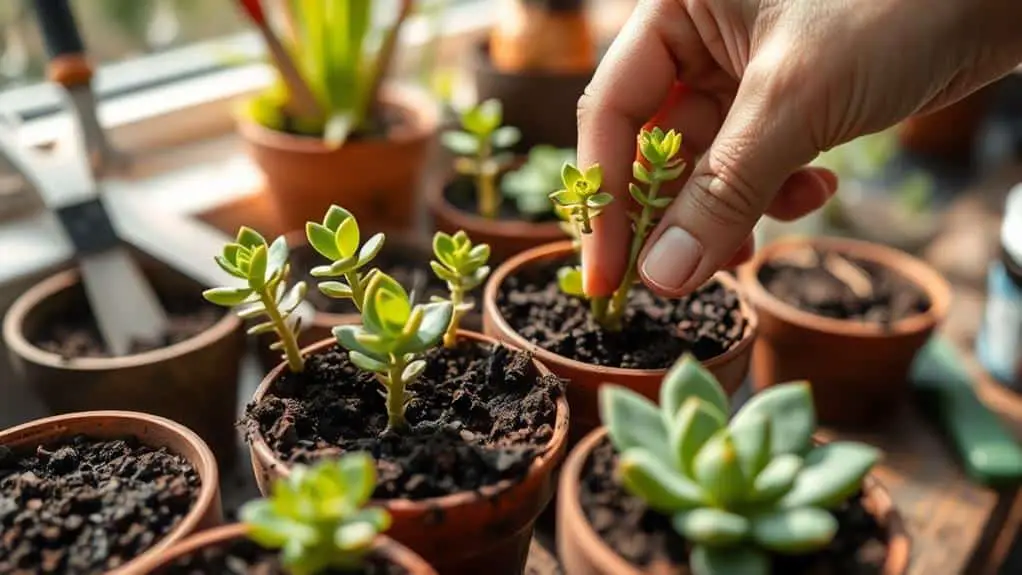 root the plant cuttings