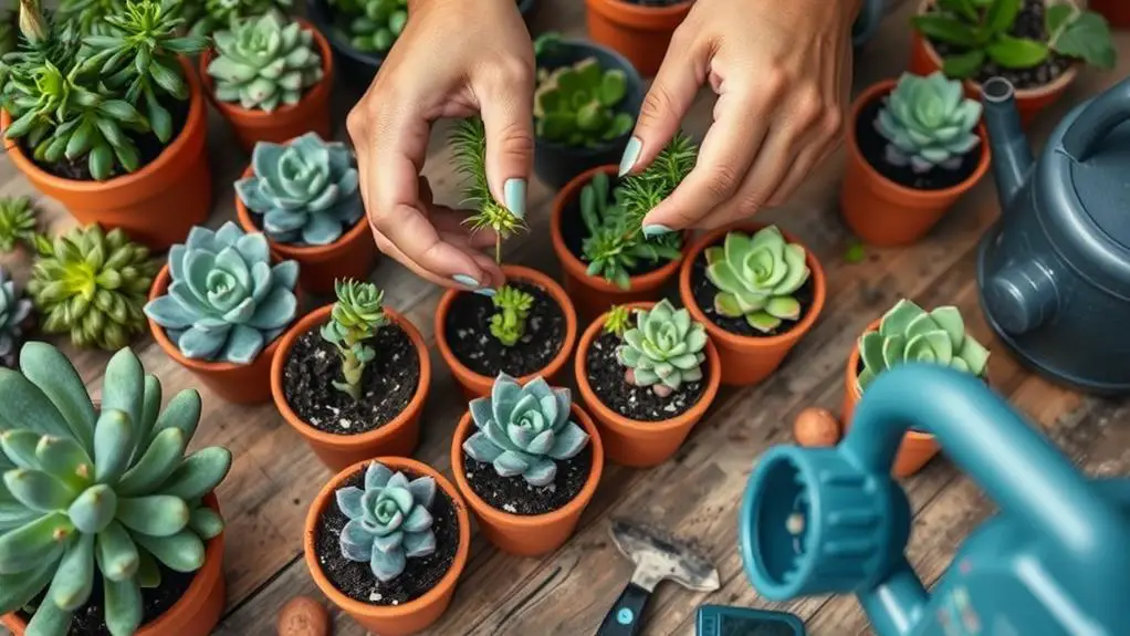 rooting and planting cuttings