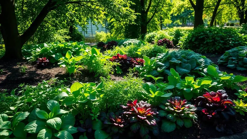 shade friendly leafy vegetables