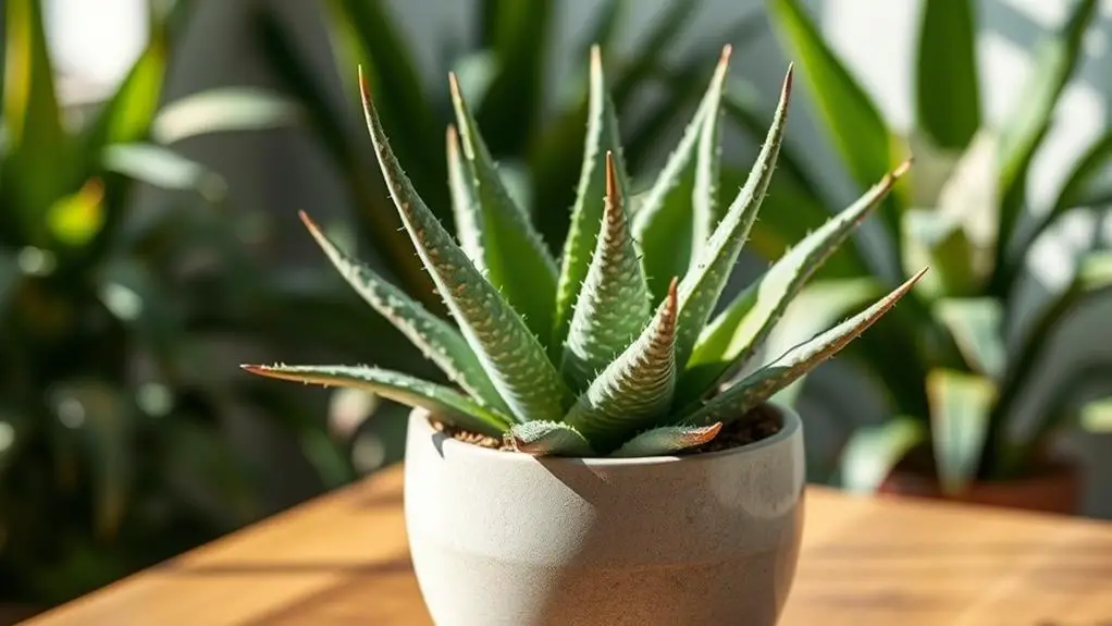 spiky aloe gasteria plant