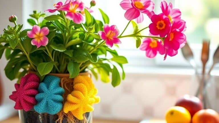 Why You Should Fill Your Flower Pot With Kitchen Sponges