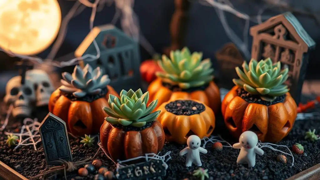 spooky succulent halloween diy