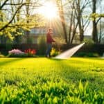 spring lawn watering timing