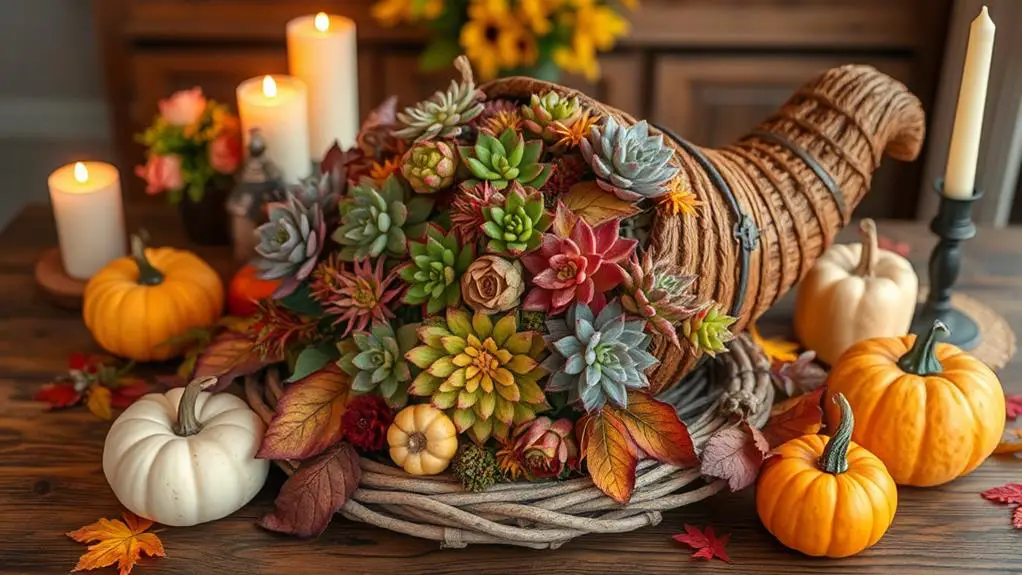 stunning thanksgiving succulent decor