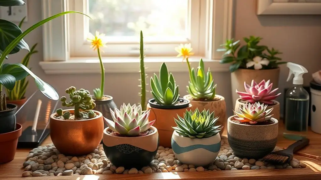 succulent care in pots