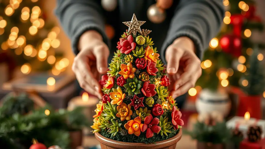 succulent christmas tree tutorial