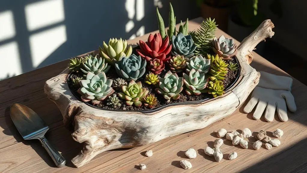 succulent driftwood planter guide