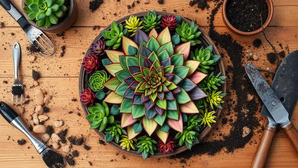 succulent propagation mandala steps