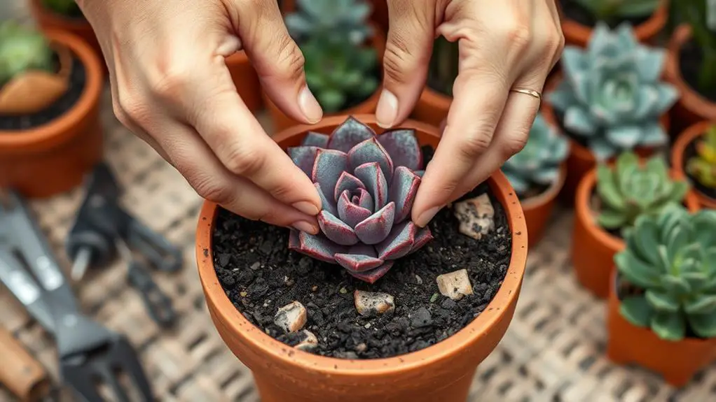 succulent repotting process explained