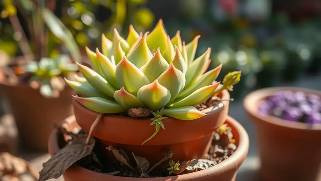 succulent with ghostly appearance