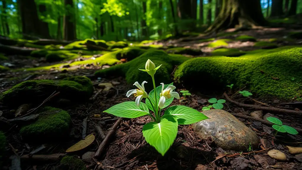 three petaled wildflower species