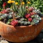 transform cracked pot succulents