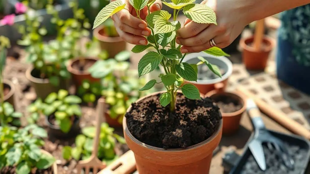 transplanting into new substrate