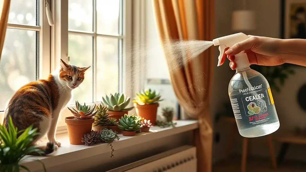 use pet repellent sprays