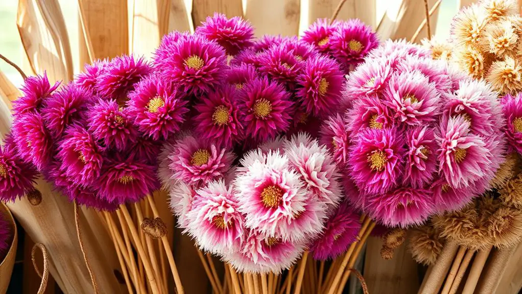 vibrant globe amaranth flower