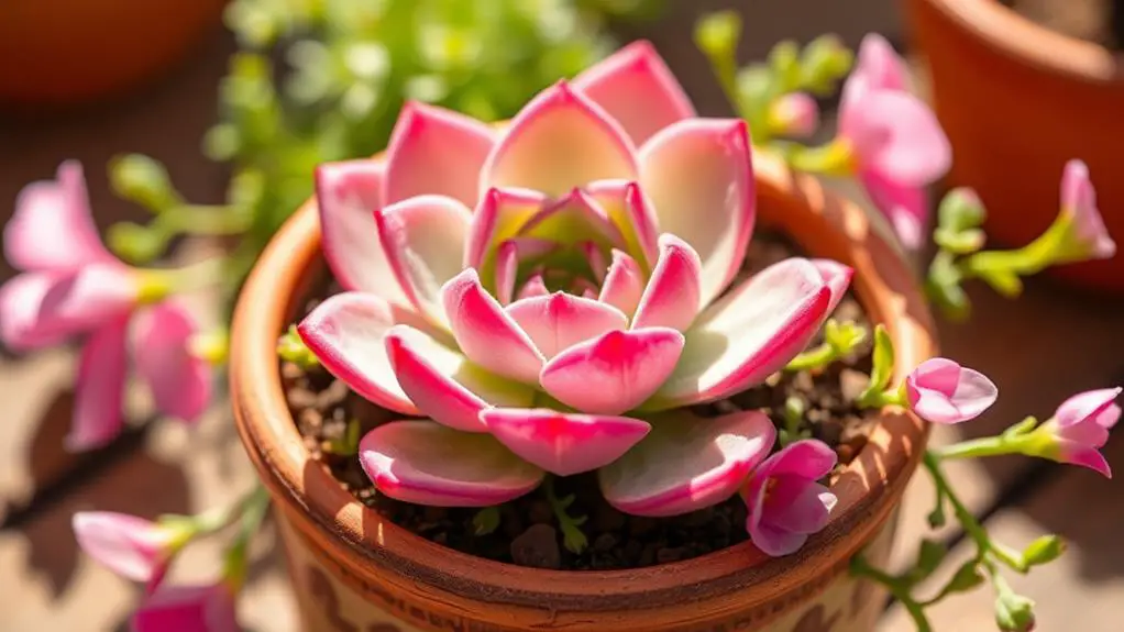 vibrant pink succulent plant