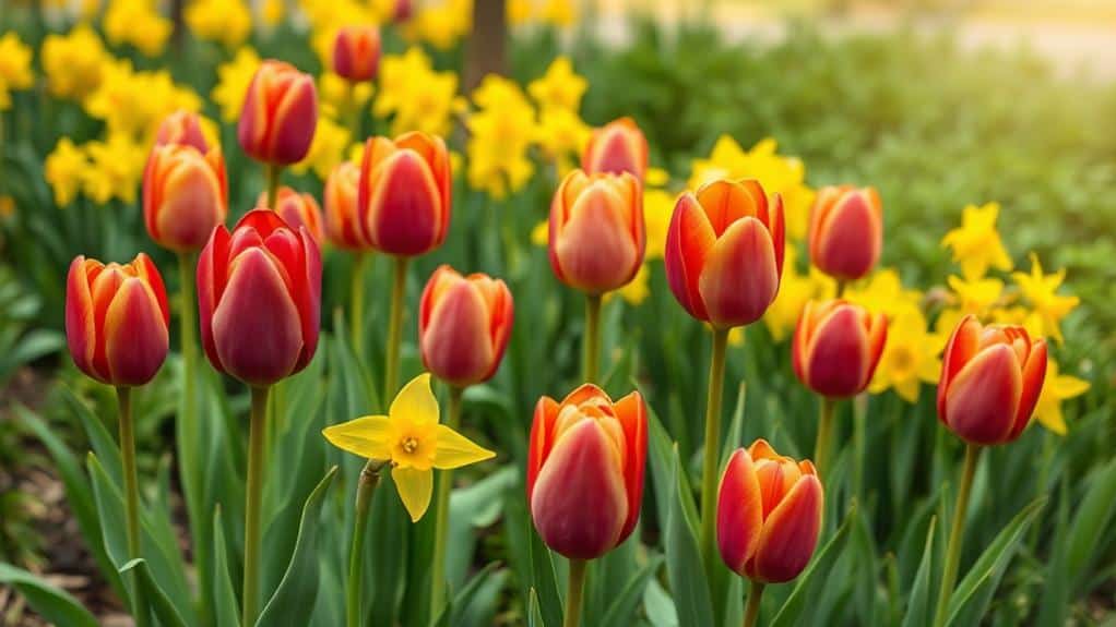 vibrant springtime flower blooms